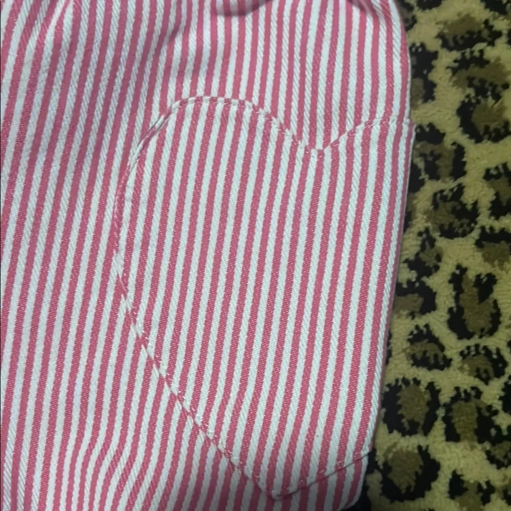 Girls Mini Boden Girls Size 11 Striped Pink Kids Pants with 🩷 Pockets - Picture 2 of 6